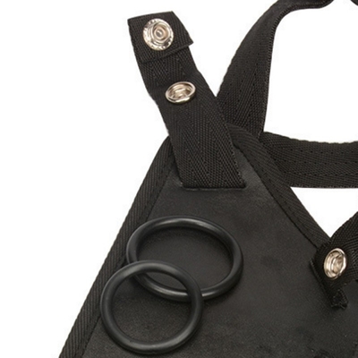 Lesbijska sztuczna skórzana uprząż Hollow Strap on Pants Dildo Belt