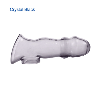 Elastyczność Crystal Clear TPE Miękka nakładka na penisa dla mężczyzn Penis Extender Sex Toy