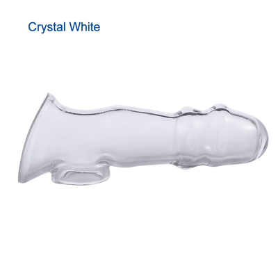 Elastyczność Crystal Clear TPE Miękka nakładka na penisa dla mężczyzn Penis Extender Sex Toy