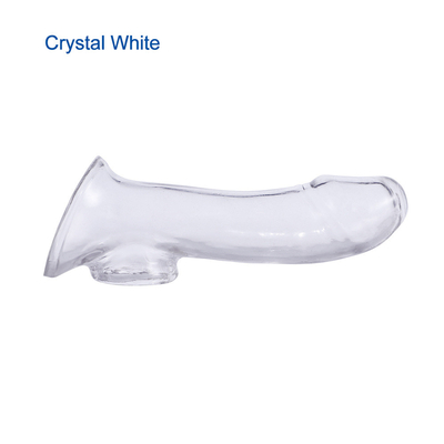 Elastyczność Crystal Clear TPE Miękka nakładka na penisa dla mężczyzn Penis Extender Sex Toy