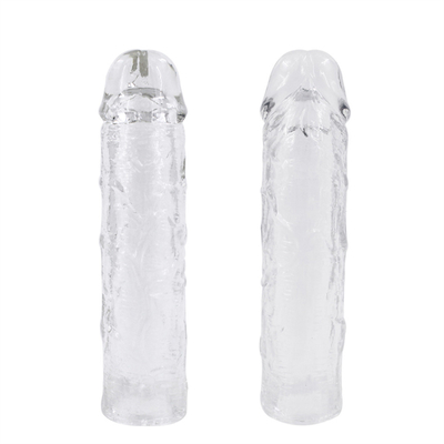 Sex Toy Dildo Extender prezerwatywy dla mężczyzn przedłużenie penisa rękaw Cock silikonowy realistyczny penis