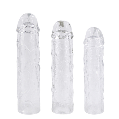 Sex Toy Dildo Extender prezerwatywy dla mężczyzn przedłużenie penisa rękaw Cock silikonowy realistyczny penis