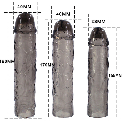 Sex Toy Dildo Extender prezerwatywy dla mężczyzn przedłużenie penisa rękaw Cock silikonowy realistyczny penis