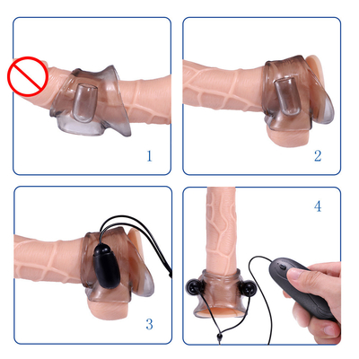 Bezpłatny TPE G Spot Produkty dla dorosłych Mężczyzna Wibrujący Penis Penis Ring dla penisa