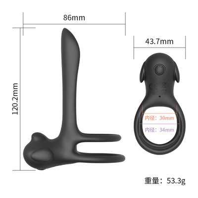Silikonowy trójkąt Penisa z drażliwym ogonem / Stretchy Penis Ring dla stymulacji penisa