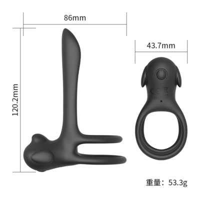 Silikonowy trójkąt Penisa z drażliwym ogonem / Stretchy Penis Ring dla stymulacji penisa