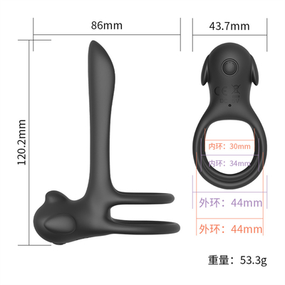 Silikonowy trójkąt Penisa z drażliwym ogonem / Stretchy Penis Ring dla stymulacji penisa