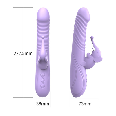 Silikonowy rozciągający się wibrator ogrzewający królika G-spot Stimulator łechtaczki Kobiety zabawki seksualne Królik wibrator dla kobiety