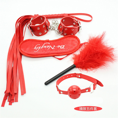 5 sztuk/zestaw SM Produkty Bondage PU Skóra Fetish Kit Ograniczenia Niewolnik Seks Zabawki Bondage Kits dla par