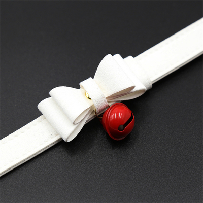 Dorośli zabawki seksualne Pink Dog Bell Bowknot Golden Hole Soft Leather Pin Buckle Neck Sleeve Black Neck Sleeve Collar