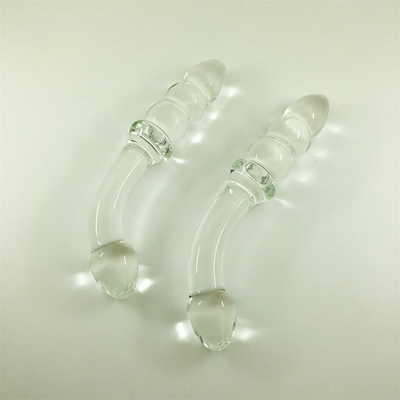 Szklany dildo Penis Kryształowy analne koralików pośladek Plug Szklany dildo dla kobiet