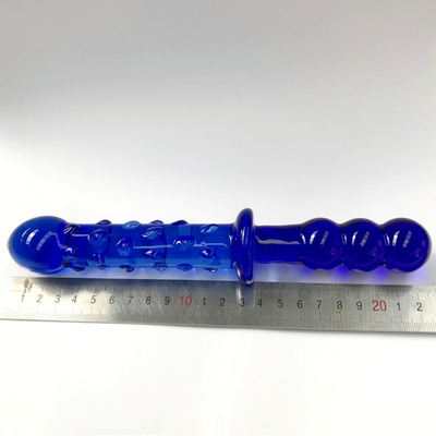 Szklany Dildo Niebieski Masażer Prostaty Kryształowy Szklany Dildo Zabawki Seksowe Dla Kobiet