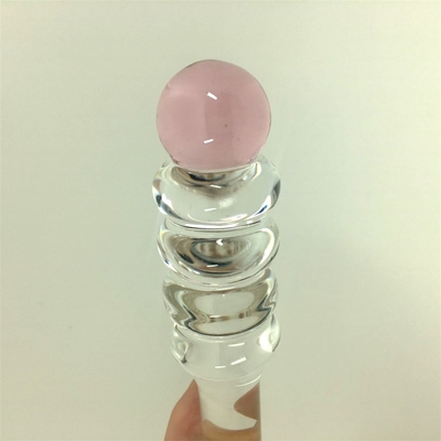 Duży kryształowy dildo szklany Yoni Wand G Spot Sex Toys Glass Dildo Clear Anal Butt Plug dla kobiet Masaż pochwy