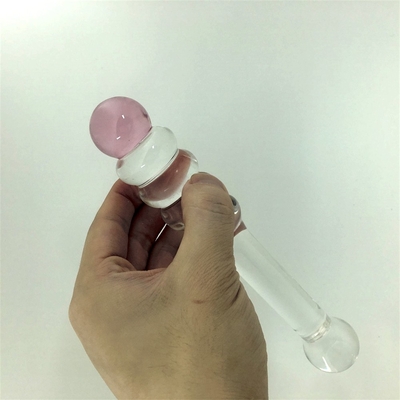 Duży kryształowy dildo szklany Yoni Wand G Spot Sex Toys Glass Dildo Clear Anal Butt Plug dla kobiet Masaż pochwy