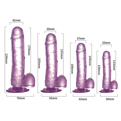 Gorąca sprzedaż Duży rozmiar plastikowy Tanie i kolorowe Dildo TPE Realistyczny ogromny sztuczny penis dla kobiet