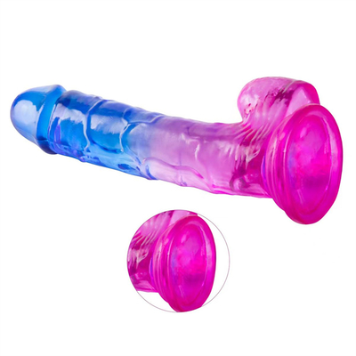 Gorąca sprzedaż Duży rozmiar plastikowy Tanie i kolorowe Dildo TPE Realistyczny ogromny sztuczny penis dla kobiet