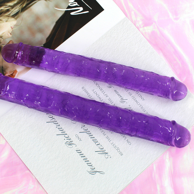 Super miękki, dwugłowy dildo z TPE, realistyczny penis dla kobiety.