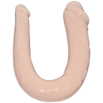 Medyczny dildo TPE Dildo w kształcie U Podwójny penis do masturbacji kobiet