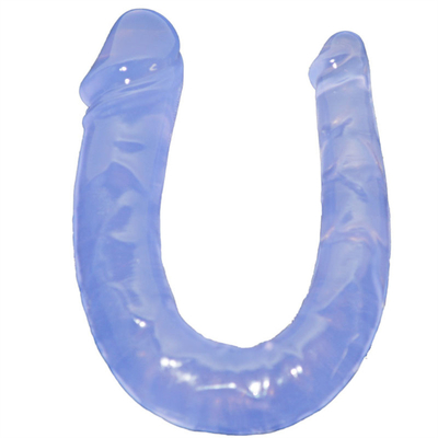 Medyczny dildo TPE Dildo w kształcie U Podwójny penis do masturbacji kobiet