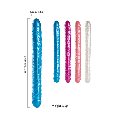 Jellies-Realistyczny Podwójny Dong Dorośli Dildo Zabawki Sexualne Dla Lesbijek wodoodporne Elastyczne Dildo Dla Kobiet