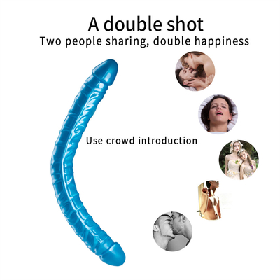 Jellies-Realistyczny Podwójny Dong Dorośli Dildo Zabawki Sexualne Dla Lesbijek wodoodporne Elastyczne Dildo Dla Kobiet