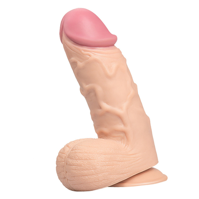 Miękkie duże silikonowe dildo realistyczny kubek wysysający męski sztuczny penis dla kobiety