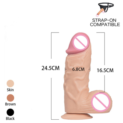 Miękkie duże silikonowe dildo realistyczny kubek wysysający męski sztuczny penis dla kobiety