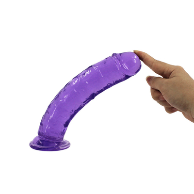 Realistyczny Dildo dla początkujących, 7 cali Crystal G-Spot Dildos, elastyczny Penis Penis z kubkiem do wysypania dla Hand Free Pl