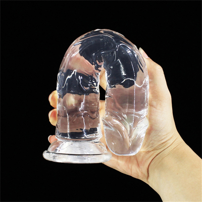 Realistyczny Dildo dla początkujących, 7 cali Crystal G-Spot Dildos, elastyczny Penis Penis z kubkiem do wysypania dla Hand Free Pl