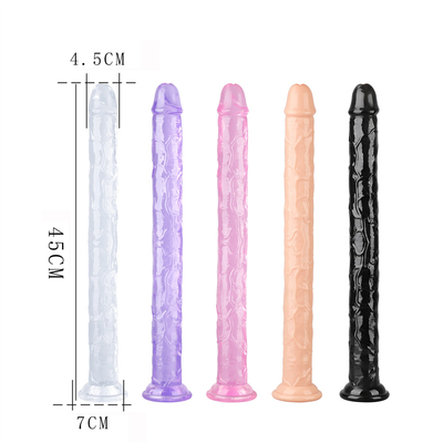 Realistyczny Dildo dla początkujących, 7 cali Crystal G-Spot Dildos, elastyczny Penis Penis z kubkiem do wysypania dla Hand Free Pl