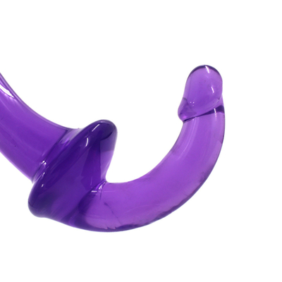 Erotyczny podwójny końcówka wysokiej przejrzystości TPE Penis Strapon Penis Lesbijskie zabawki seksualne bez pasków Dildo