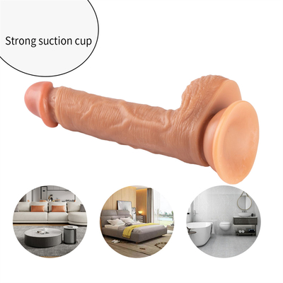 Czuję skórę realistyczny dildo miękki materiał ogromny duży penis z kubkiem wsuchowym zabawki seksualne dla kobiety kobieca masturbacja