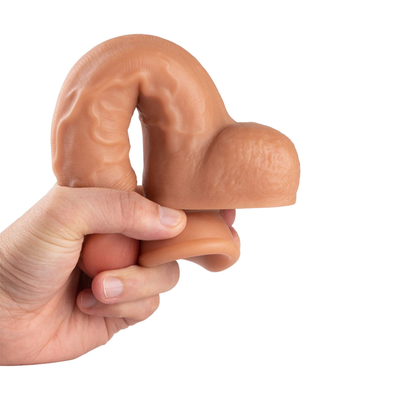 Medyczny PVC Realistyczny Miękki Dildo z Kubką Wysiłową Duży Duży Dick dla Kobiet Cyber Skóra Wysiłowa Puchar Penis