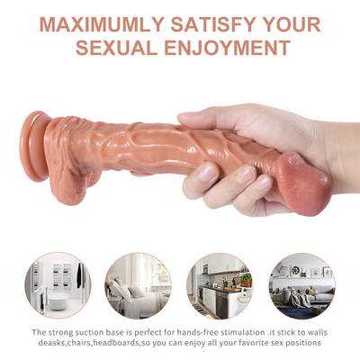 Gorąca sprzedaż Czucie skóry wibrator penisa Duży realistyczny dildo dla kobiet