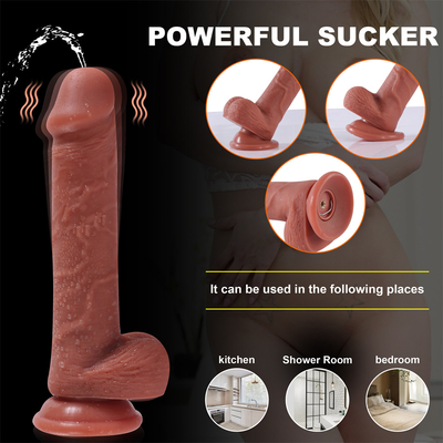 Chińska Fabryka Realistyczne Pchnięcie Kobieta Masturbacja Płynny silikon Bezprzewodowe Teleskopowe Teleskopowe Dildo Vibrator