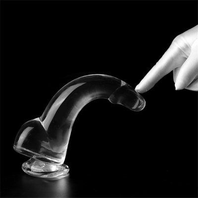 Realistyczny, przejrzysty Dildo 8,6 cala Przejrzysty, małe glany, duży, gruby Dildo z kubkiem wysysającym, elastyczny penisa z galaretką.