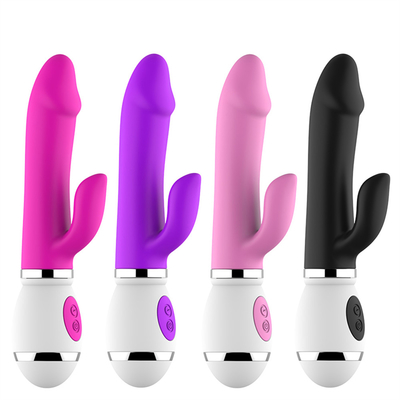 Wielkość towarowa USB Recharge 12 Speed Masaż Dildo dla kobiet Orgazm Masturbacja Podwójny wibrator