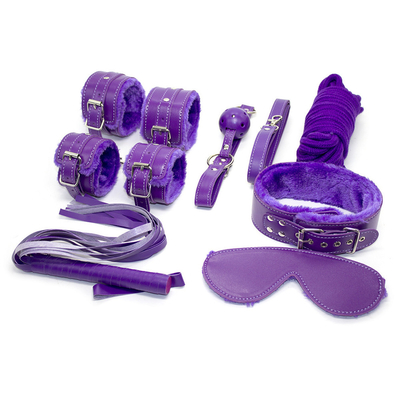 Skóra Pvc Nipple Clamp Mouth Gag Ankle Game Chińskie ograniczenia Fetish Bondage Set Rope Play Produkty Self Sexy Kit Devi