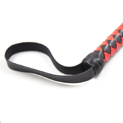 Premium Mikrofiber Skóra Bull Whip, 1,9m Red Bull Whip, luksusowy spleciony Flogger konia BDSM Whip zabawki