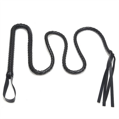 Premium Mikrofiber Skóra Bull Whip, 1,9m Red Bull Whip, luksusowy spleciony Flogger konia BDSM Whip zabawki