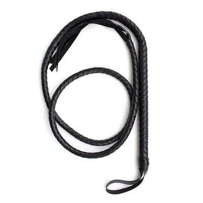 Premium Mikrofiber Skóra Bull Whip, 1,9m Red Bull Whip, luksusowy spleciony Flogger konia BDSM Whip zabawki