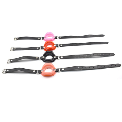 Wielkie wargi Oral Ball Gag Bdsm Bondage Skóra Bondage Ograniczenia Otwórz usta otwieracz Gag