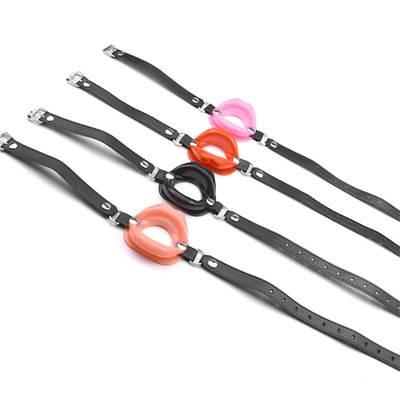 Wielkie wargi Oral Ball Gag Bdsm Bondage Skóra Bondage Ograniczenia Otwórz usta otwieracz Gag