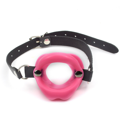 Wielkie wargi Oral Ball Gag Bdsm Bondage Skóra Bondage Ograniczenia Otwórz usta otwieracz Gag