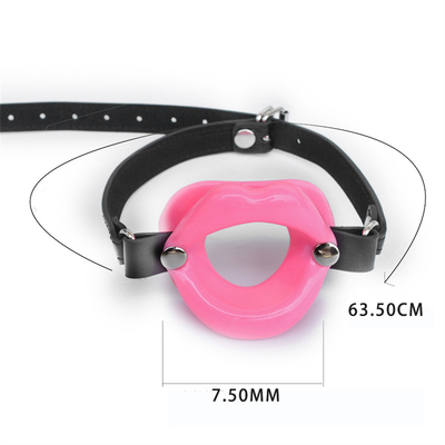 Wielkie wargi Oral Ball Gag Bdsm Bondage Skóra Bondage Ograniczenia Otwórz usta otwieracz Gag
