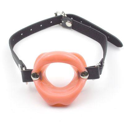 Wielkie wargi Oral Ball Gag Bdsm Bondage Skóra Bondage Ograniczenia Otwórz usta otwieracz Gag