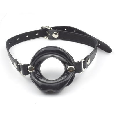 Wielkie wargi Oral Ball Gag Bdsm Bondage Skóra Bondage Ograniczenia Otwórz usta otwieracz Gag