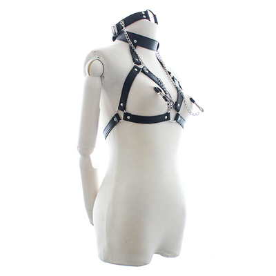 Zabawki dla dorosłych Zestawy erotyczne Mouth Ring Gag Necklace Nipple Clamps For Women Adult Games Fetish Clothing for Couples