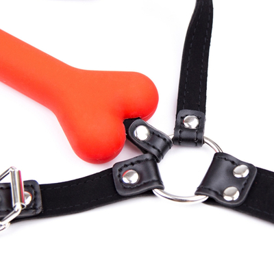 SM Pies Kość Gęba Gęba Wtyczka Silikon BDSM Skóra Pary Flirtujące Zabawki Ograniczające Dorośli Dla Pary