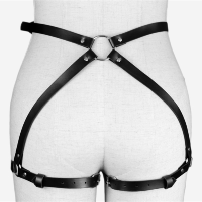 Seksowny punk skórzane podwiązki regulowany pas talii Seks ciało nogi podwiązki kobiece BDSM